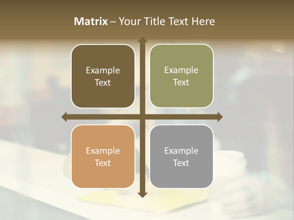 Coffee Texting Phone PowerPoint Template