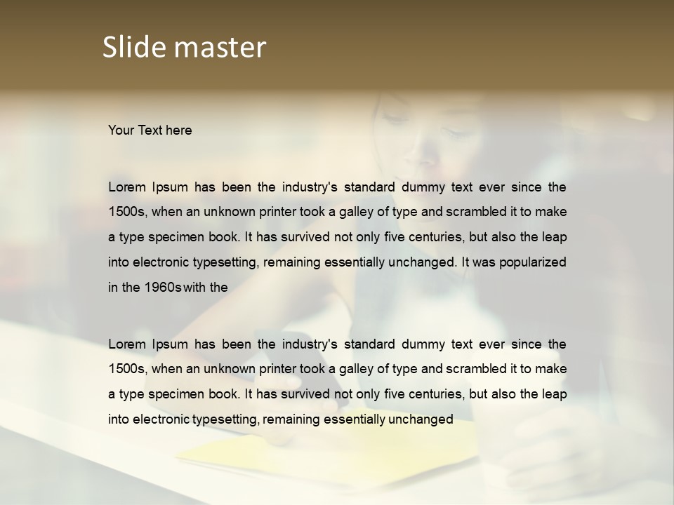 Coffee Texting Phone PowerPoint Template