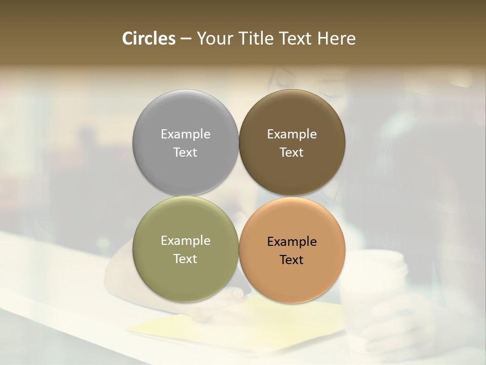 Coffee Texting Phone PowerPoint Template