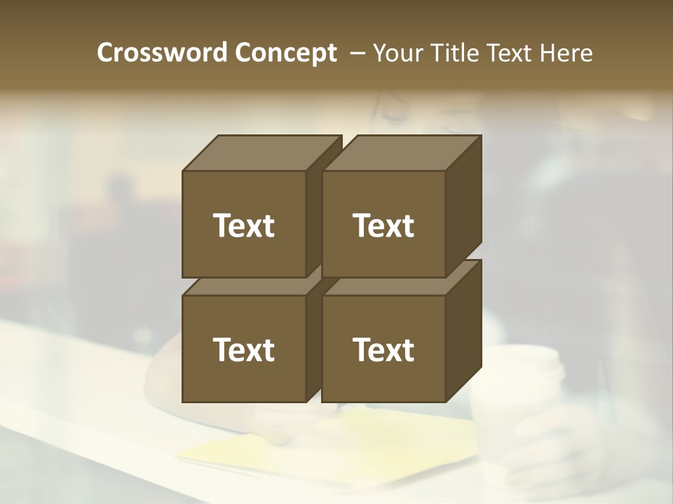Coffee Texting Phone PowerPoint Template
