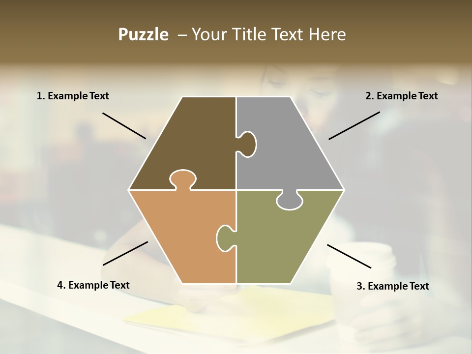 Coffee Texting Phone PowerPoint Template