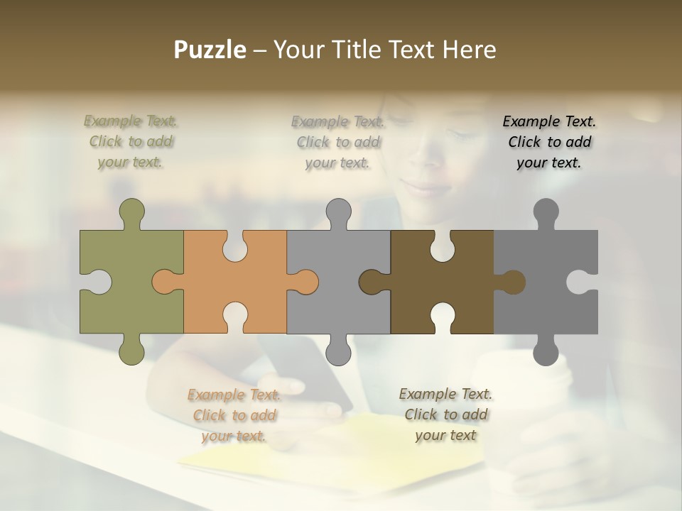 Coffee Texting Phone PowerPoint Template