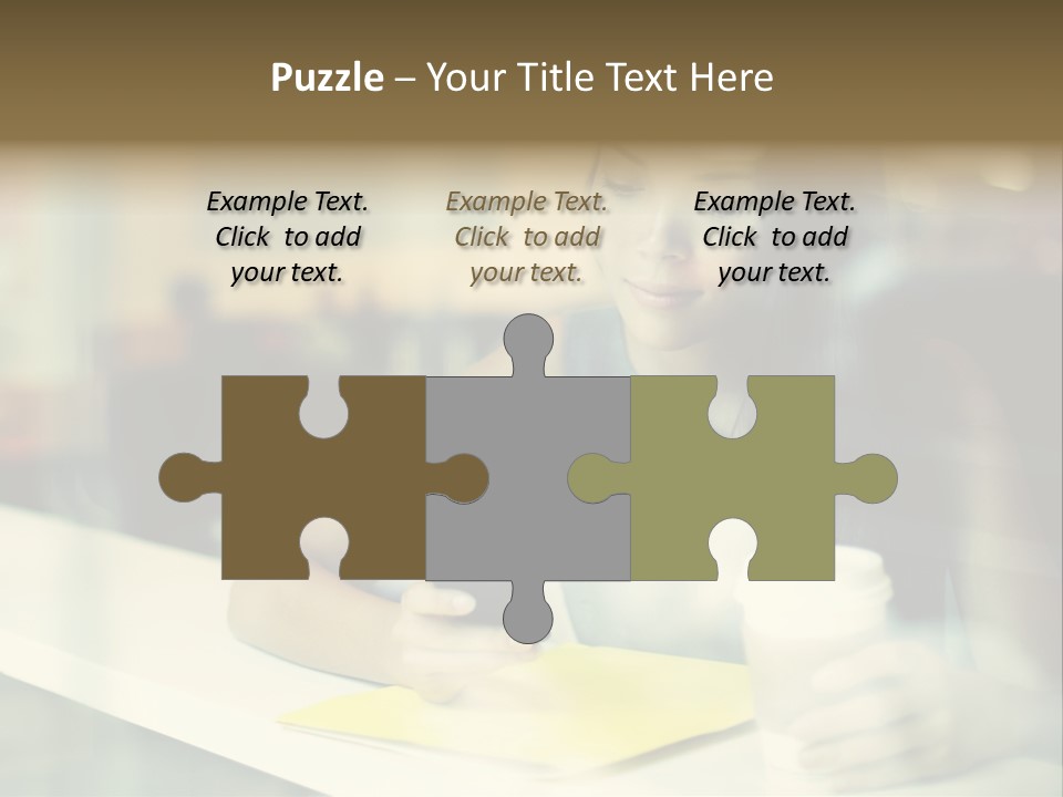 Coffee Texting Phone PowerPoint Template