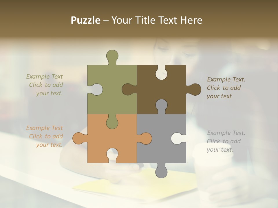 Coffee Texting Phone PowerPoint Template
