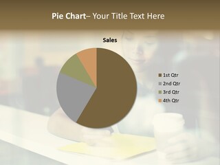 Coffee Texting Phone PowerPoint Template