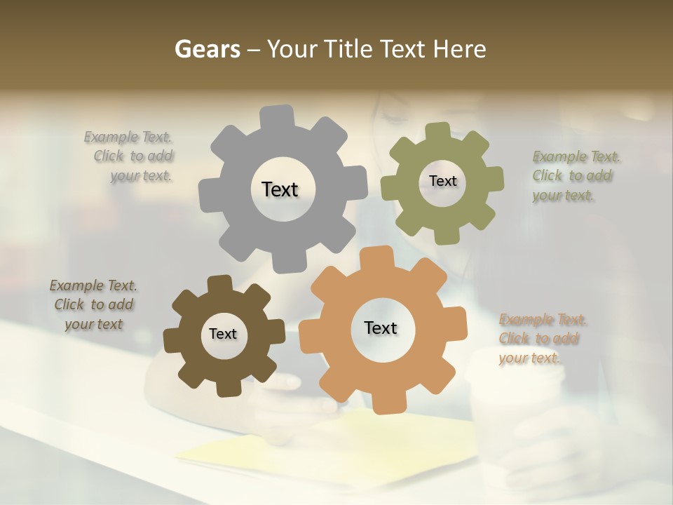 Coffee Texting Phone PowerPoint Template