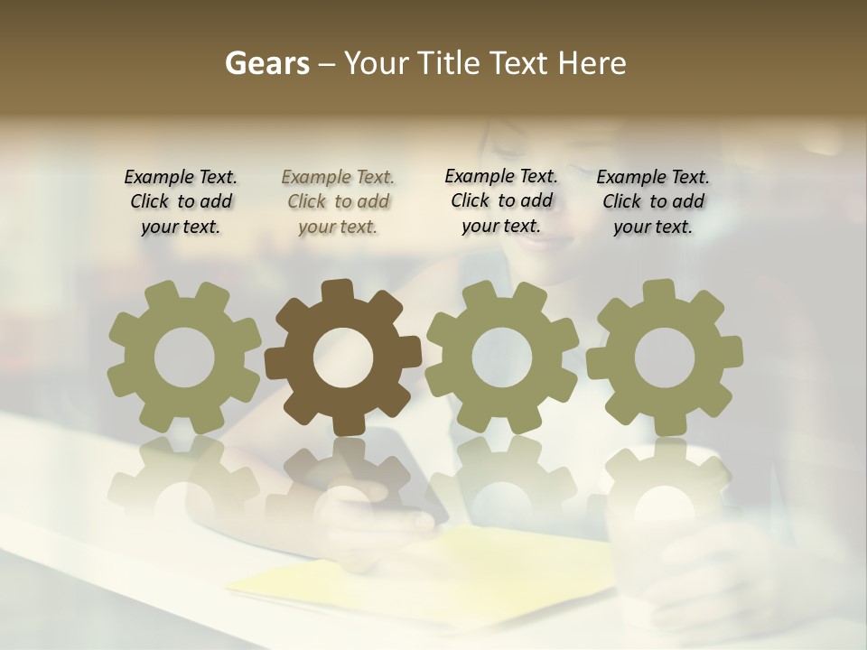 Coffee Texting Phone PowerPoint Template