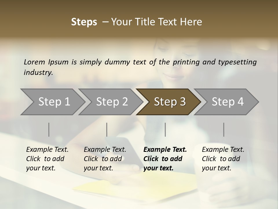 Coffee Texting Phone PowerPoint Template