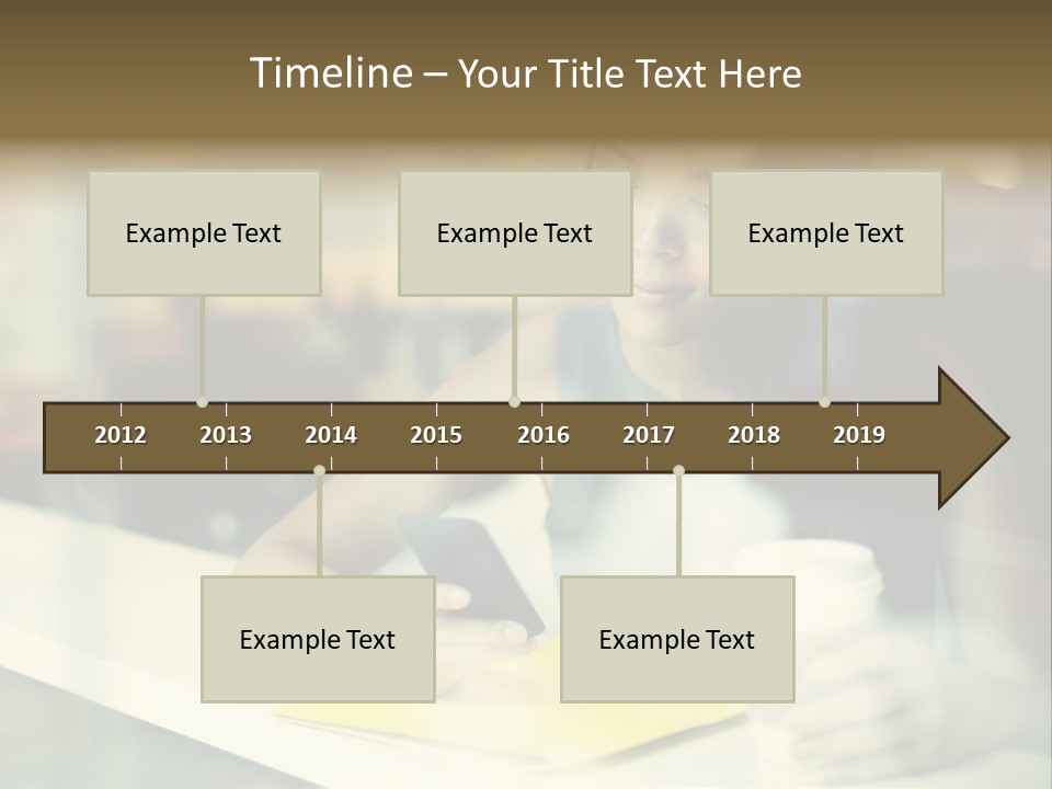 Coffee Texting Phone PowerPoint Template