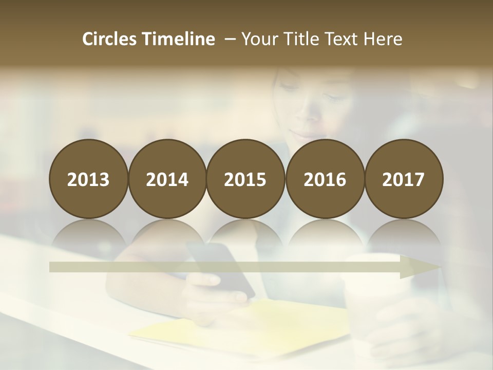 Coffee Texting Phone PowerPoint Template