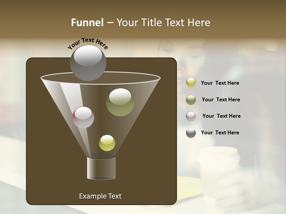 Coffee Texting Phone PowerPoint Template