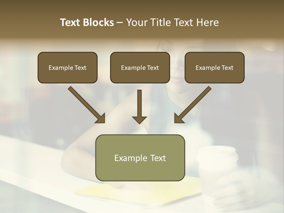 Coffee Texting Phone PowerPoint Template
