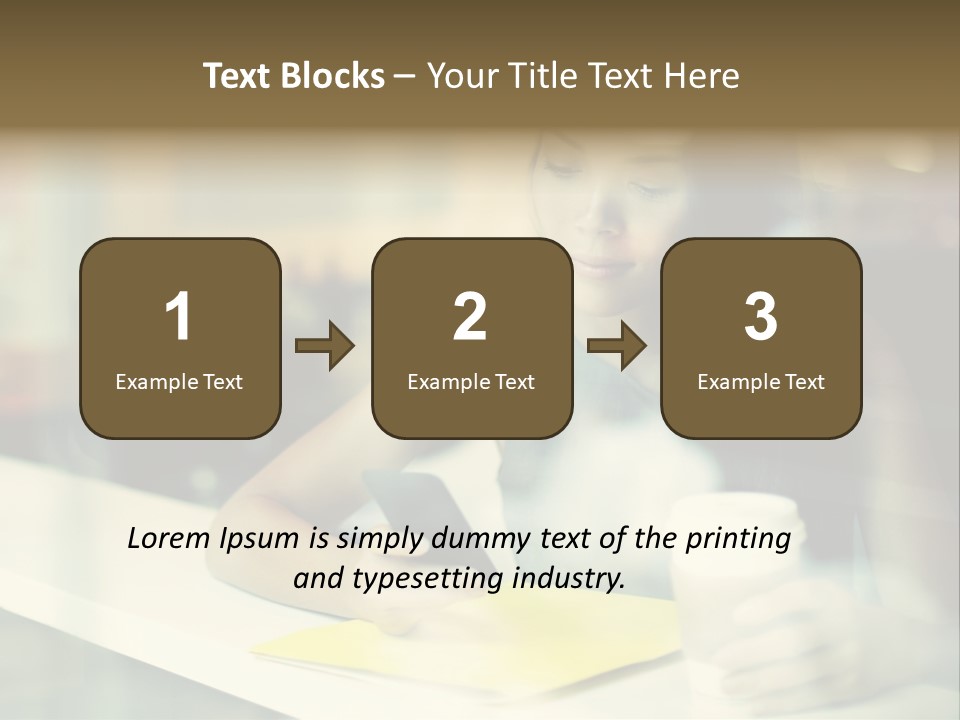 Coffee Texting Phone PowerPoint Template