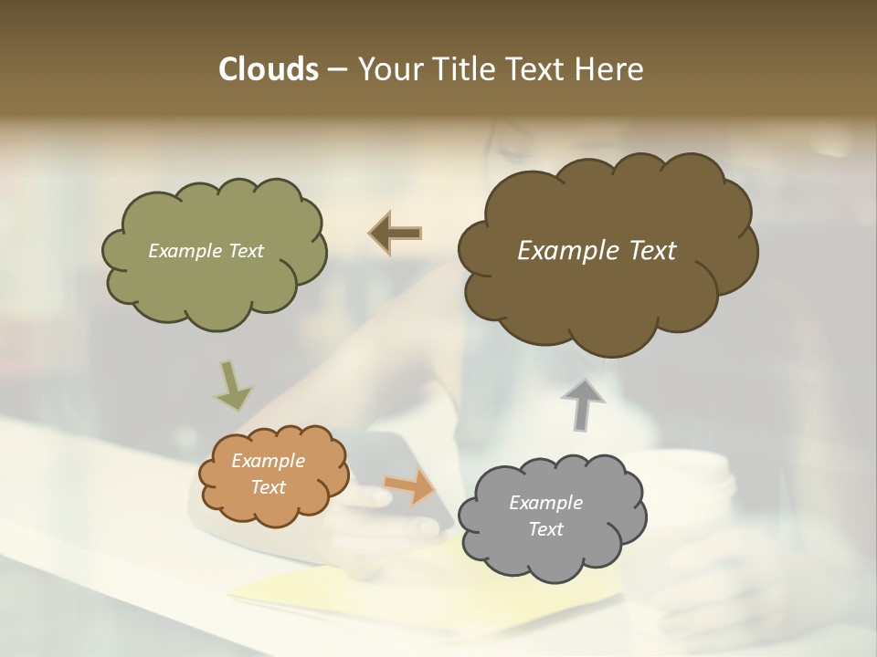 Coffee Texting Phone PowerPoint Template