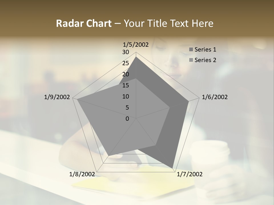 Coffee Texting Phone PowerPoint Template