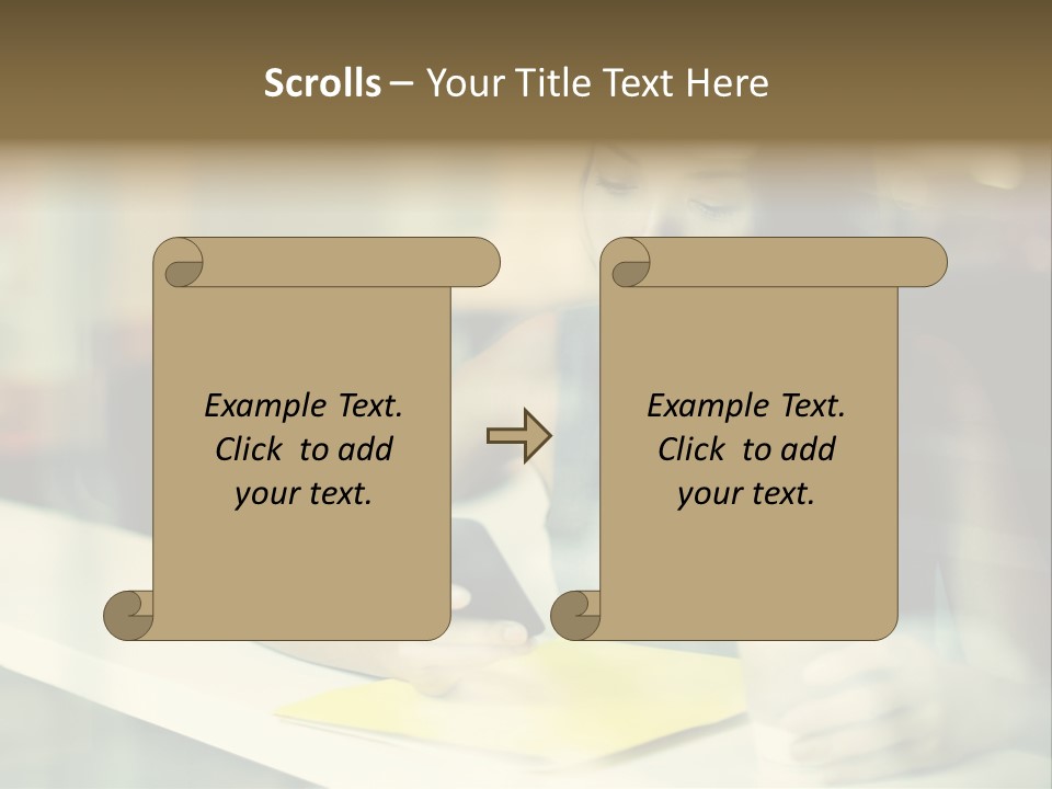Coffee Texting Phone PowerPoint Template