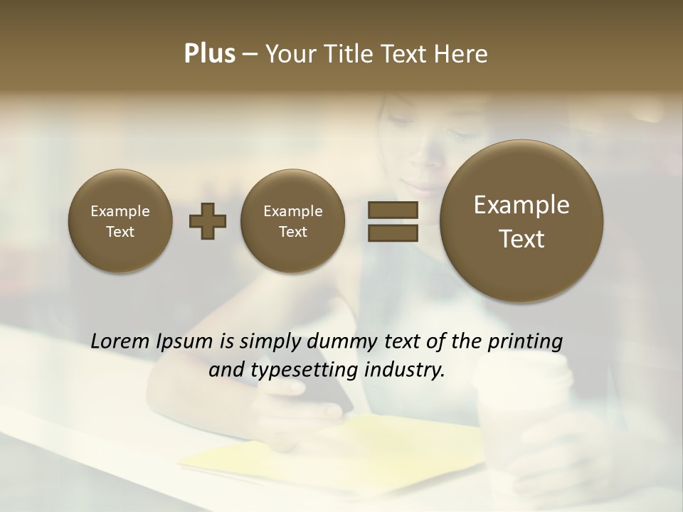 Coffee Texting Phone PowerPoint Template