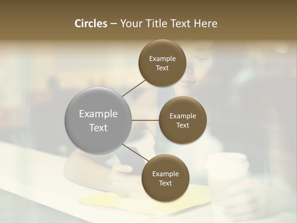 Coffee Texting Phone PowerPoint Template