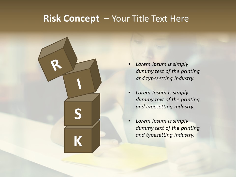 Coffee Texting Phone PowerPoint Template