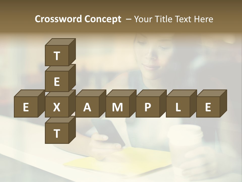 Coffee Texting Phone PowerPoint Template