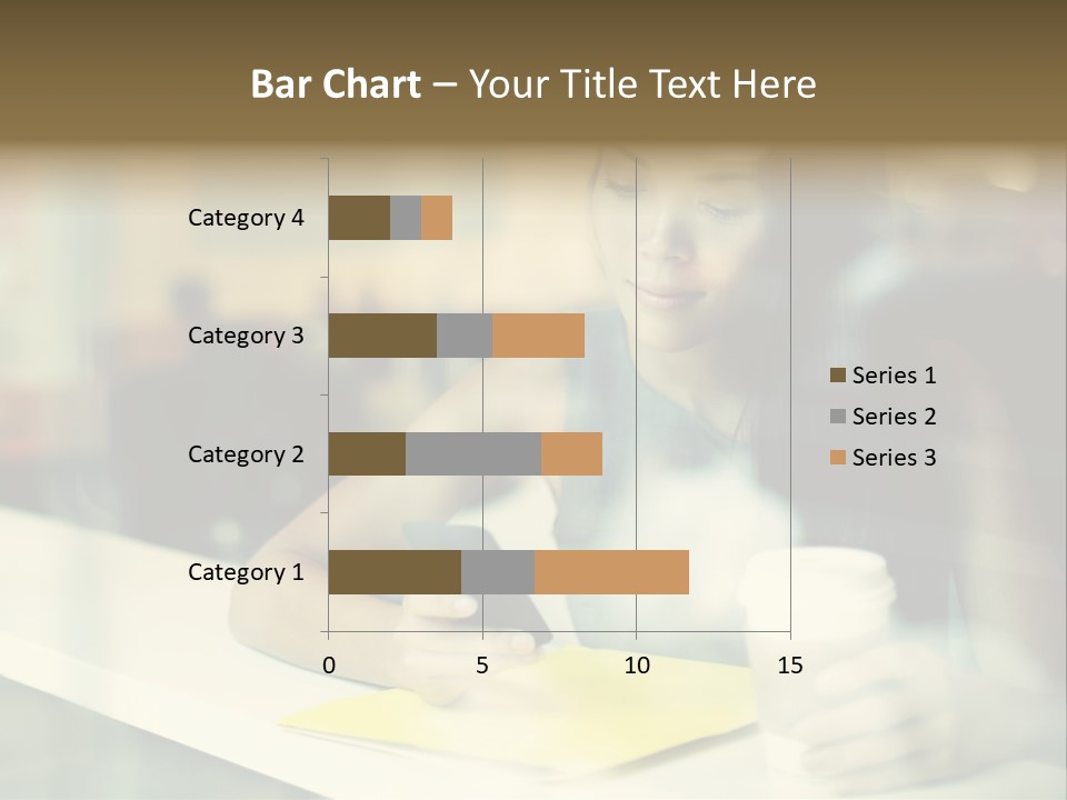 Coffee Texting Phone PowerPoint Template