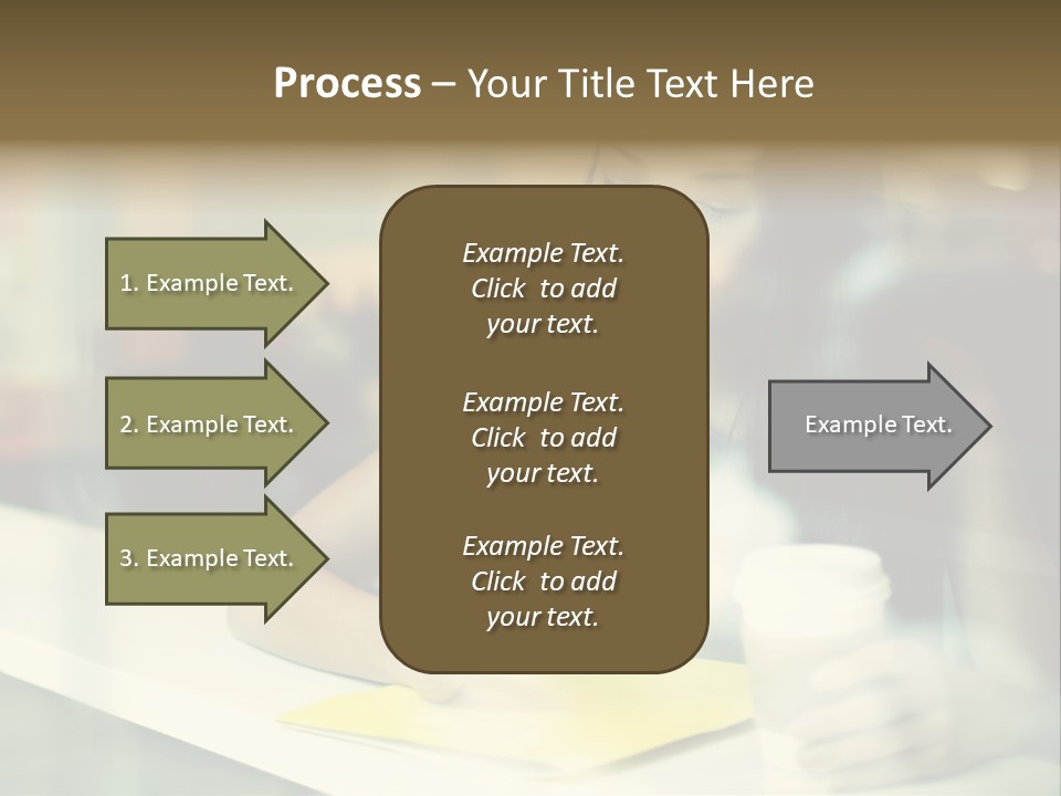 Coffee Texting Phone PowerPoint Template