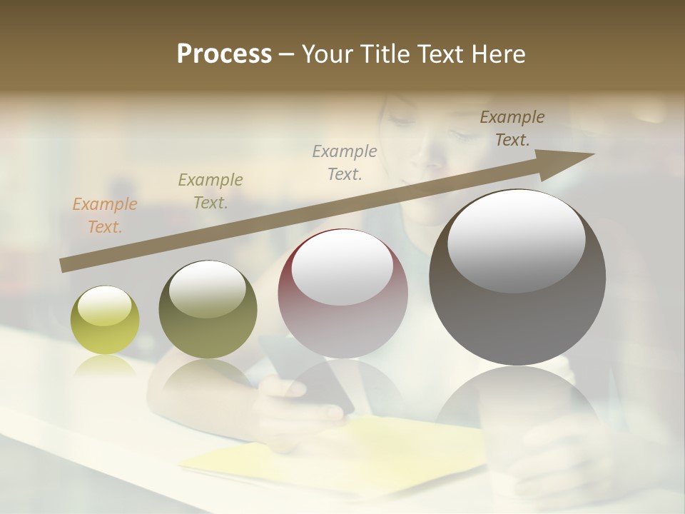 Coffee Texting Phone PowerPoint Template
