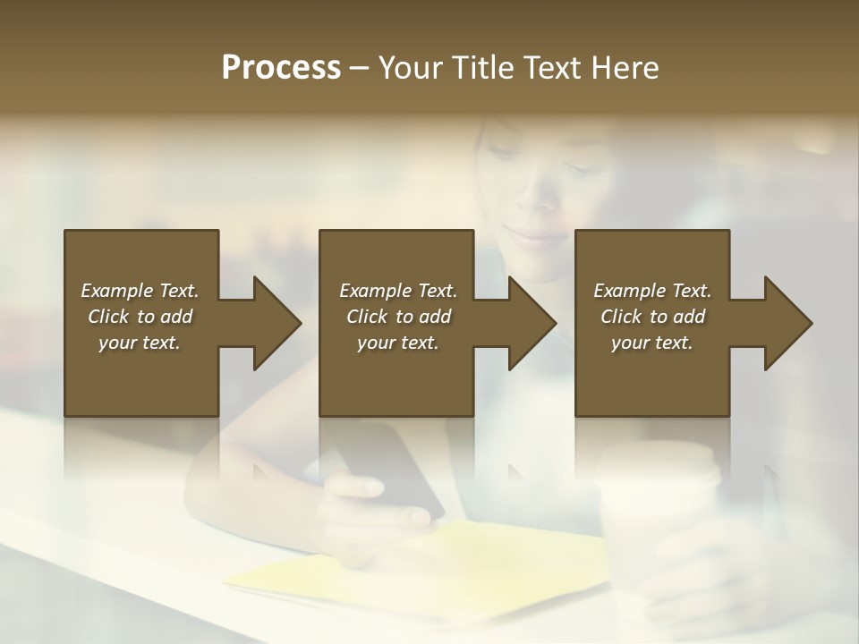 Coffee Texting Phone PowerPoint Template