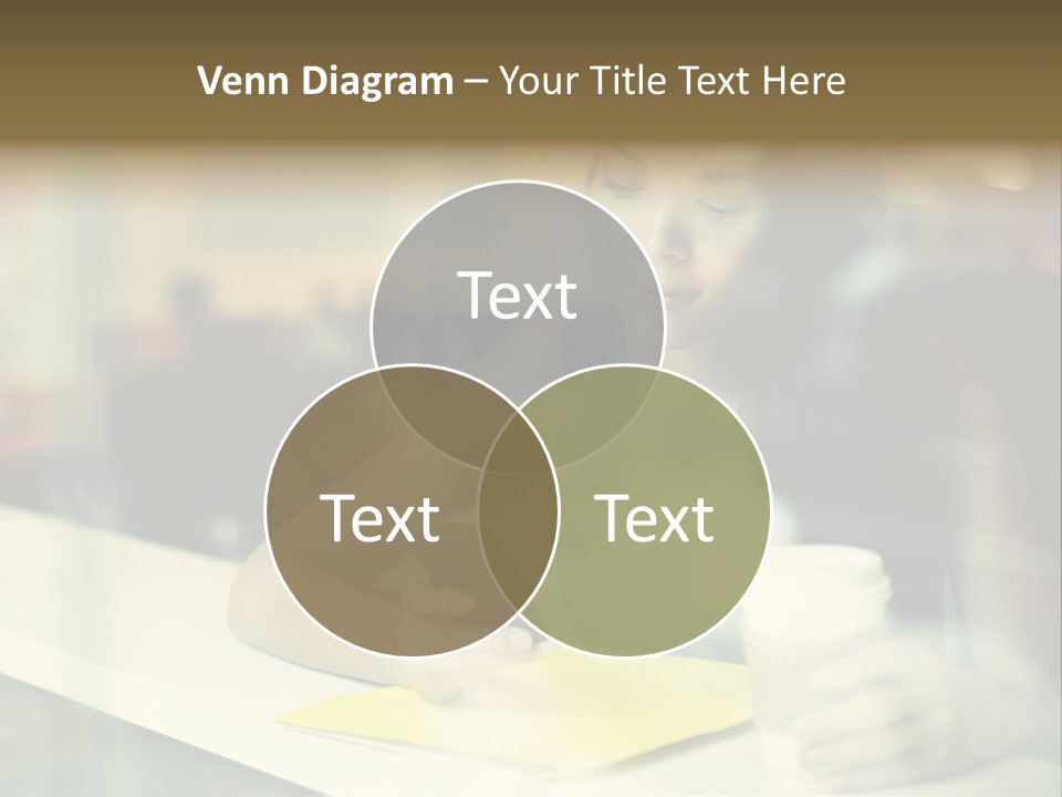 Coffee Texting Phone PowerPoint Template