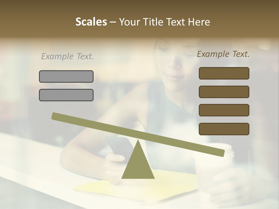 Coffee Texting Phone PowerPoint Template