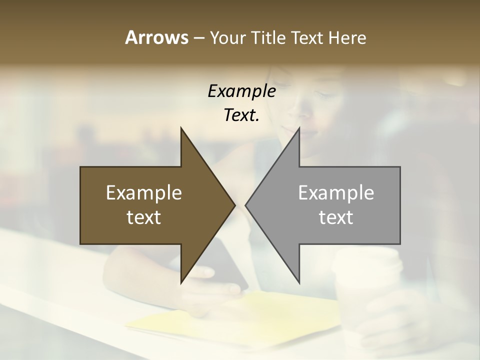 Coffee Texting Phone PowerPoint Template