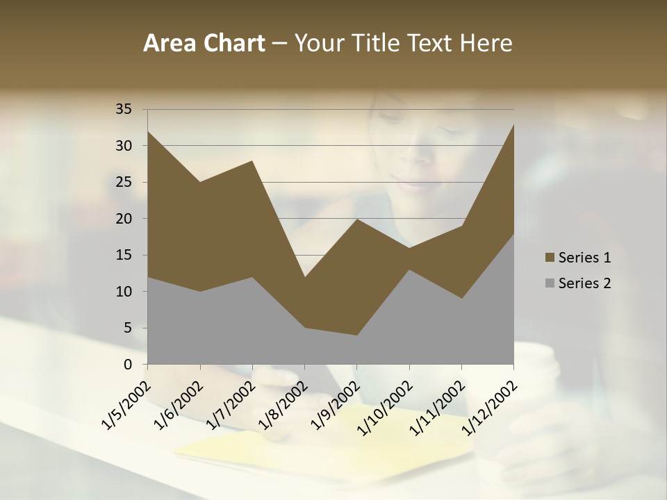 Coffee Texting Phone PowerPoint Template