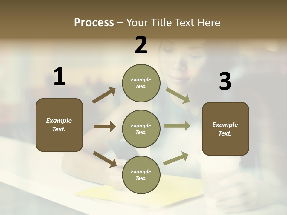 Coffee Texting Phone PowerPoint Template