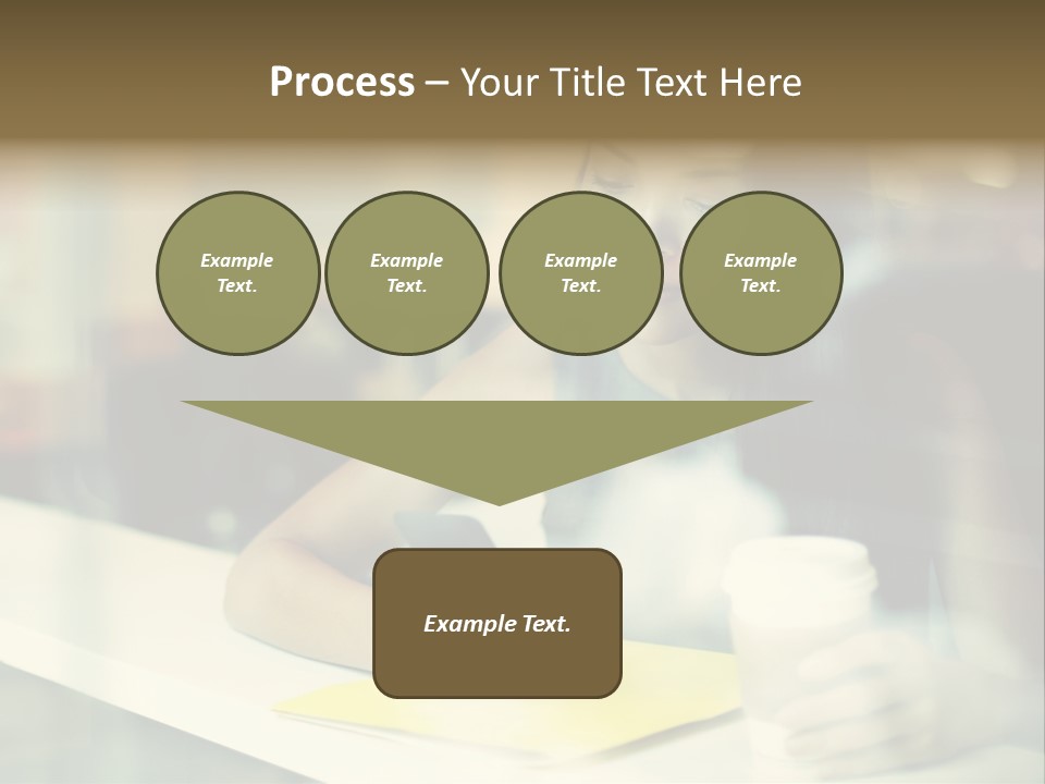 Coffee Texting Phone PowerPoint Template