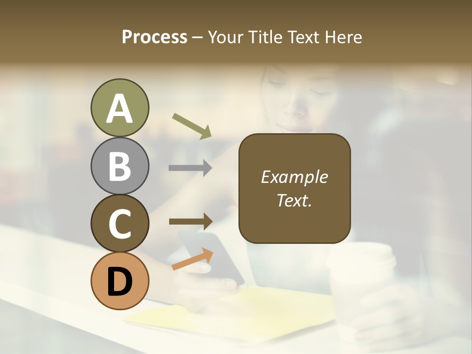 Coffee Texting Phone PowerPoint Template