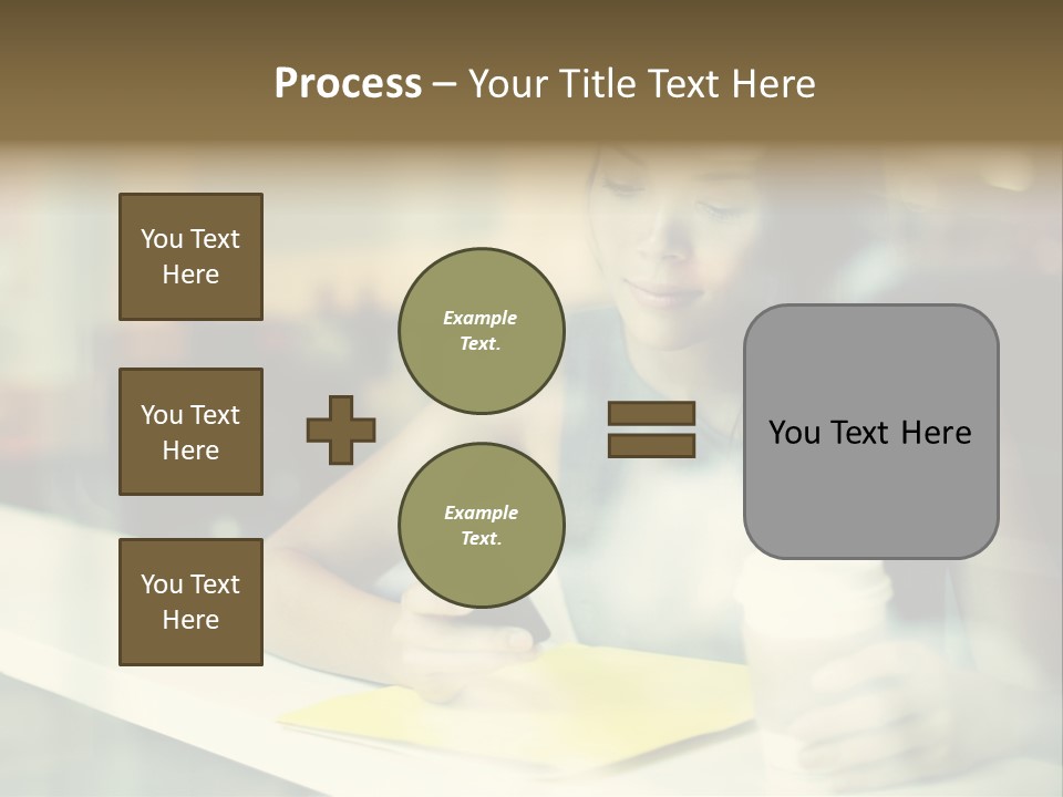 Coffee Texting Phone PowerPoint Template