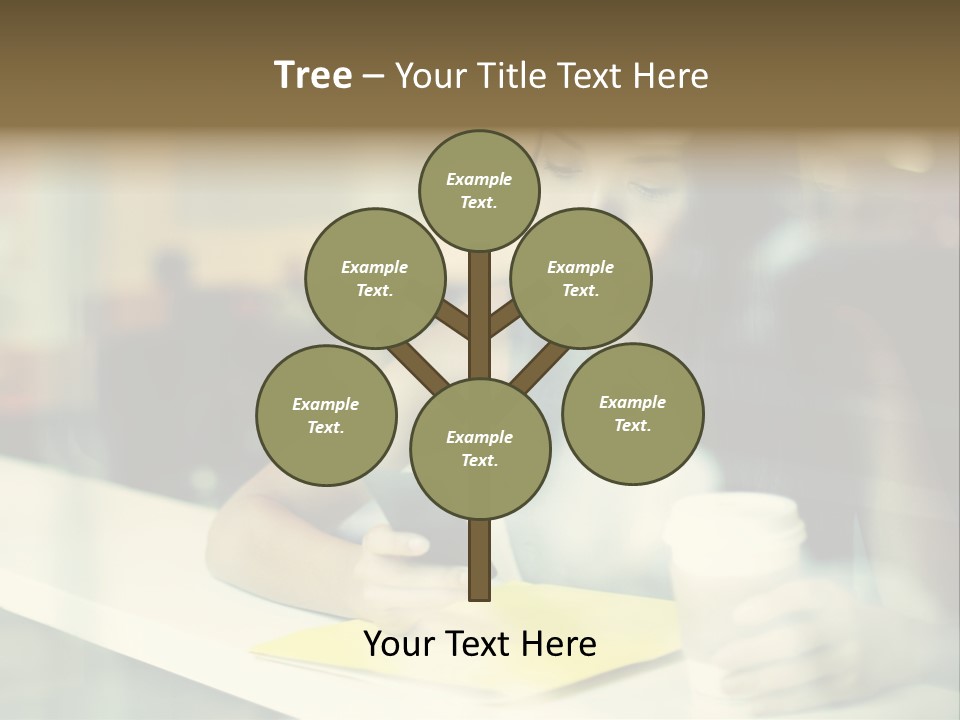 Coffee Texting Phone PowerPoint Template