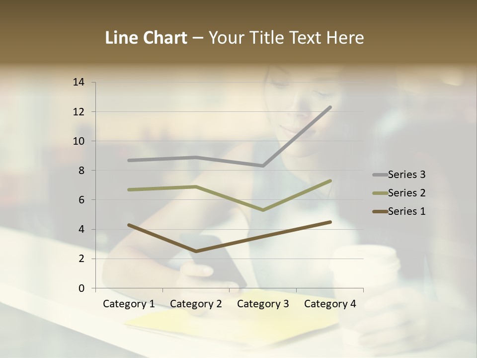 Coffee Texting Phone PowerPoint Template