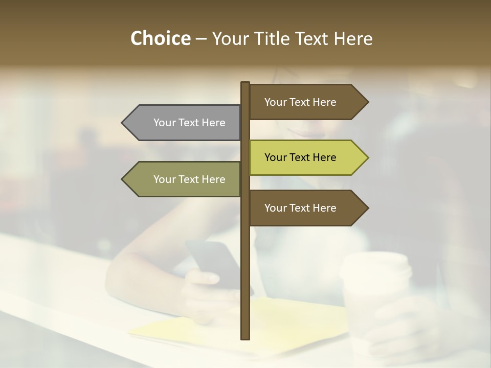 Coffee Texting Phone PowerPoint Template