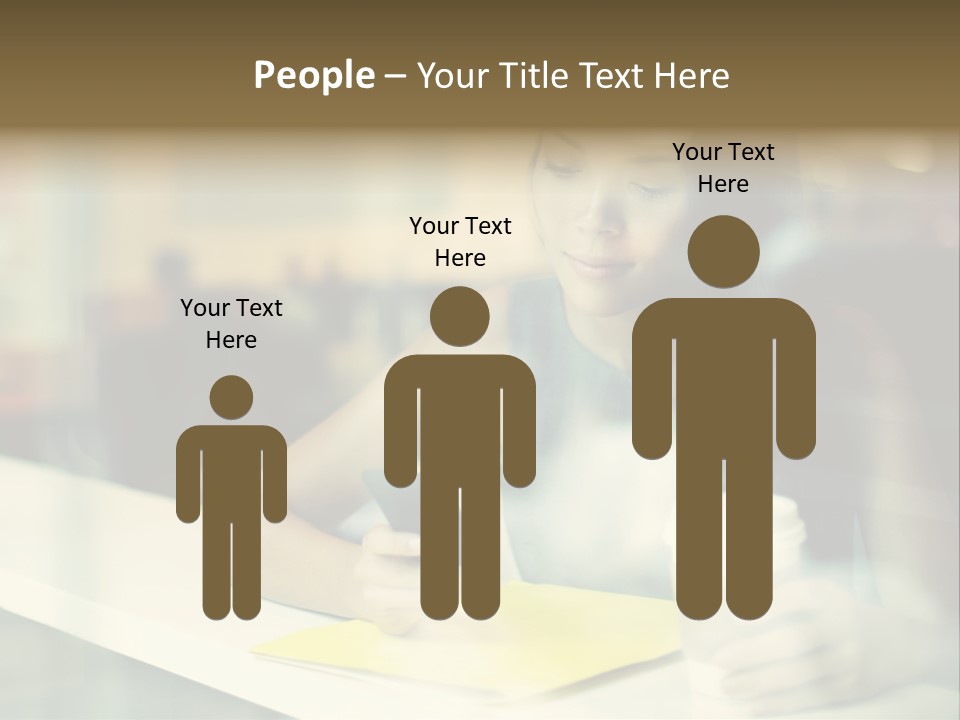 Coffee Texting Phone PowerPoint Template