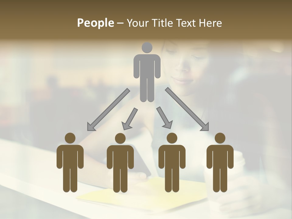 Coffee Texting Phone PowerPoint Template