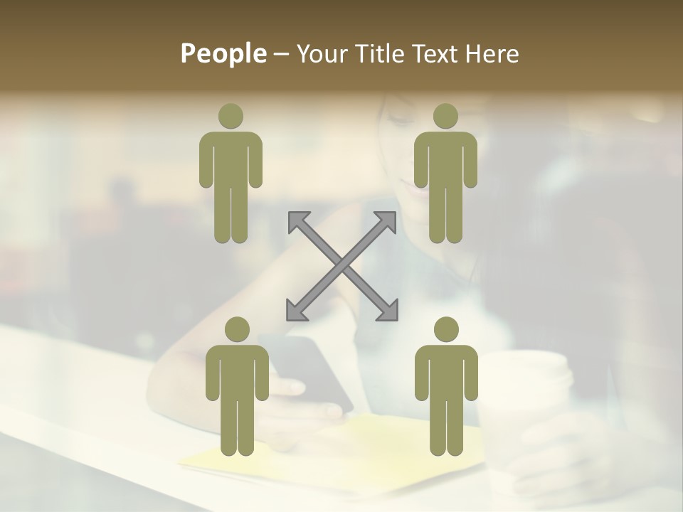 Coffee Texting Phone PowerPoint Template