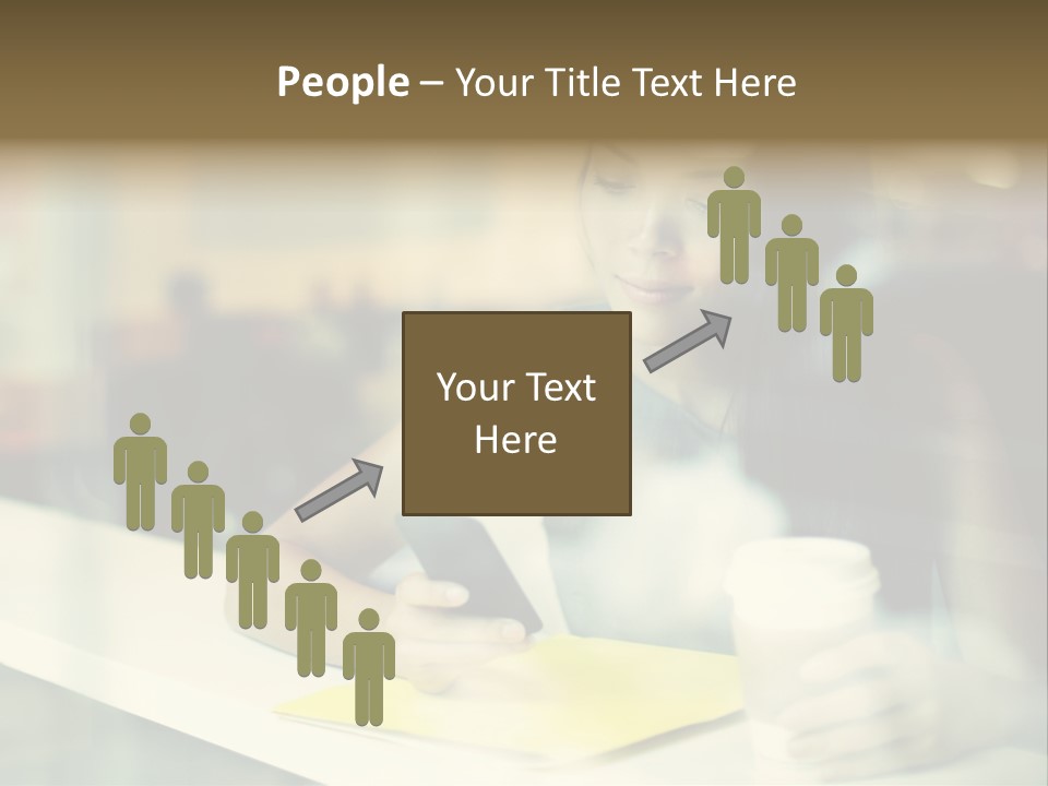 Coffee Texting Phone PowerPoint Template