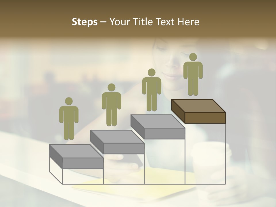 Coffee Texting Phone PowerPoint Template
