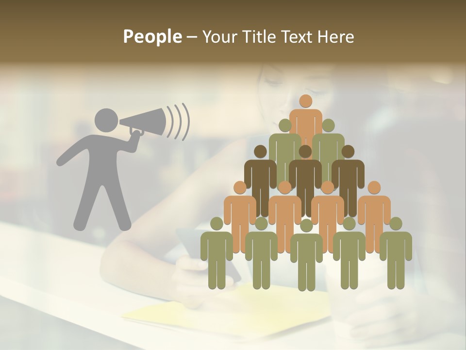 Coffee Texting Phone PowerPoint Template