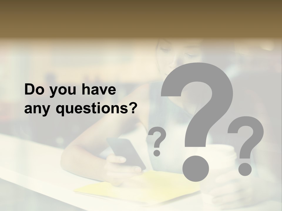 Coffee Texting Phone PowerPoint Template