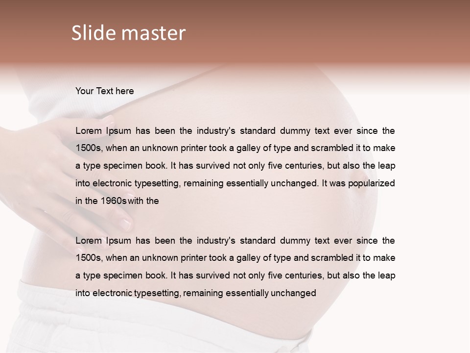 Growth Vertical Stomach PowerPoint Template