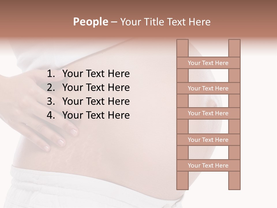 Growth Vertical Stomach PowerPoint Template