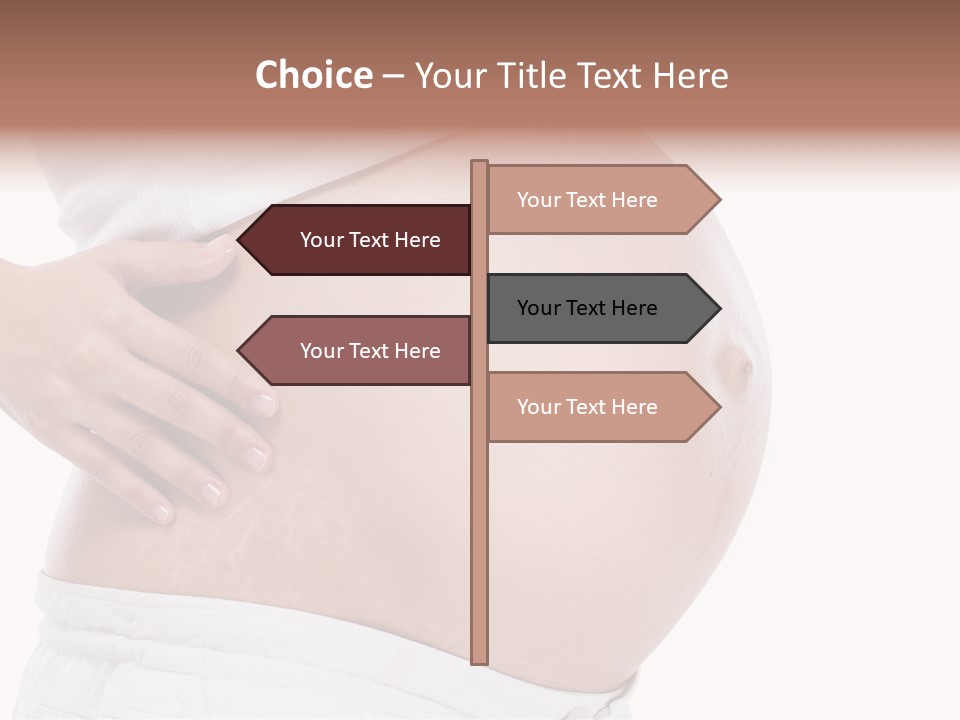 Growth Vertical Stomach PowerPoint Template