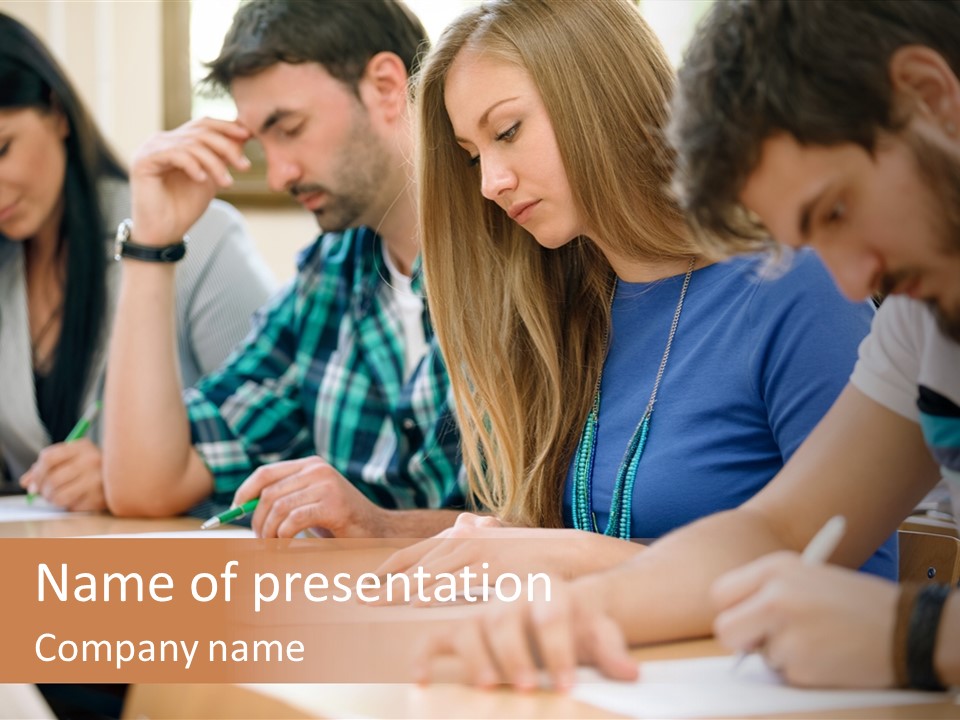 Write Workplace Study PowerPoint Template